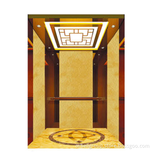 Factory Price Customized Titanium Gold Passenger Elevator Home Lift Cabin